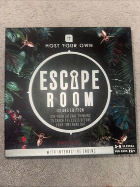 Host Your Own Escape Room Island Edition Board Game - Black/Green